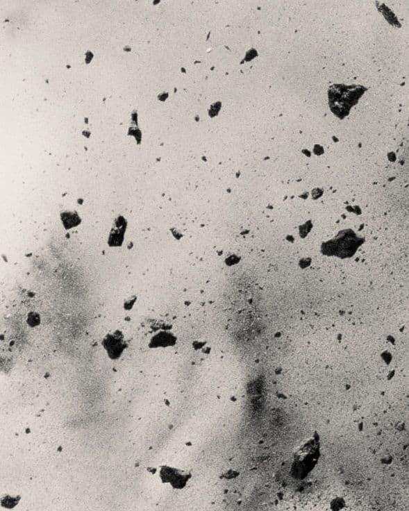 Rocks and dust flying as a new trail is blazed.