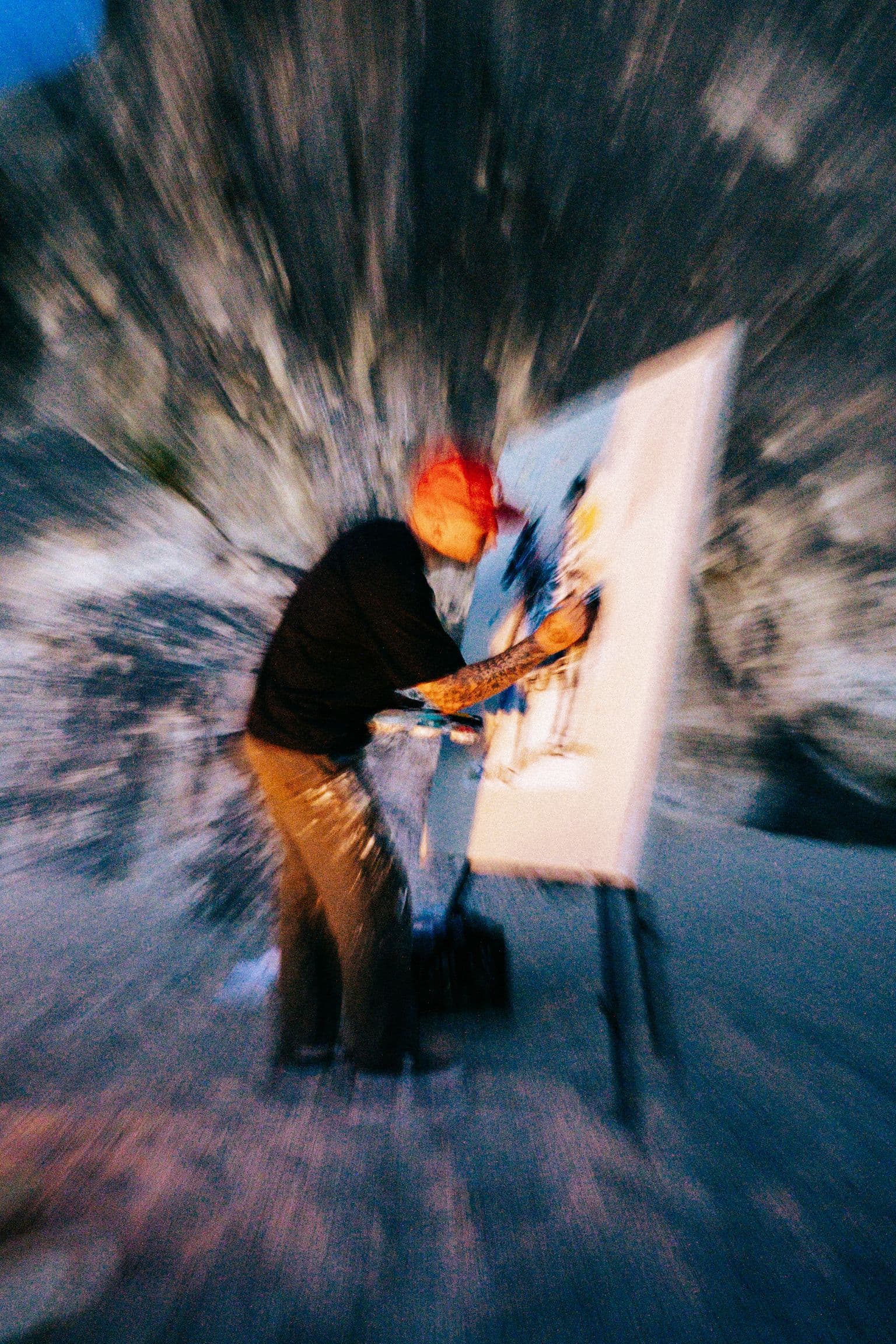 Terry Urban painting on canvas in Joshua Tree for Notom